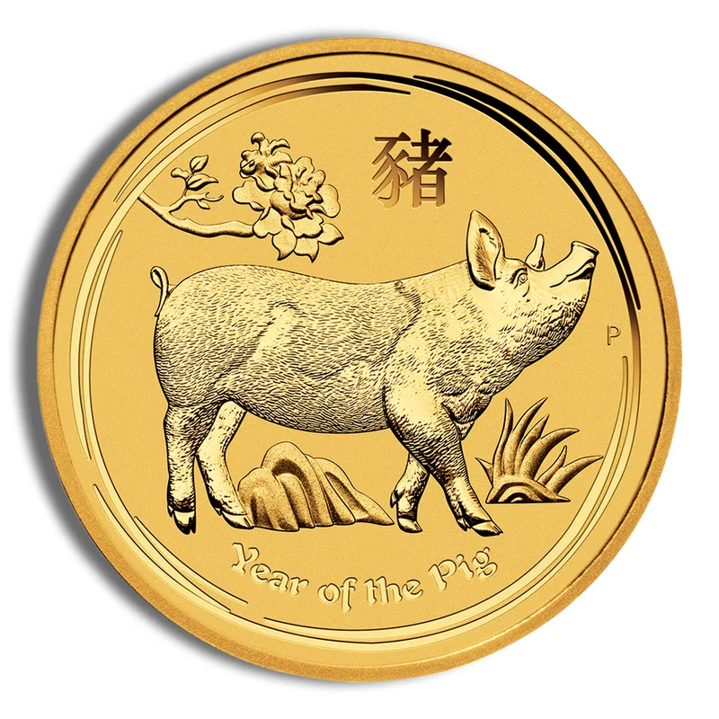2019 1/10 oz Australia Gold Lunar Pig BU - Series II — Gold bullion from Standard Bullion