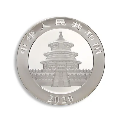 2020 Chinese Silver Panda - 30 g — reverse view