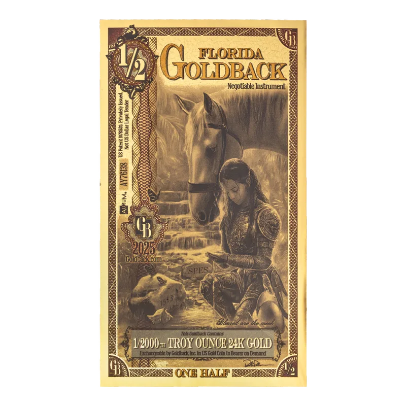 Florida 1/2 Goldback — Gold bullion from Standard Bullion
