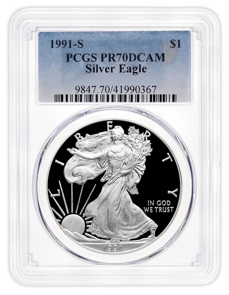 1991-S Proof Silver Eagle PCGS PR70 — Silver bullion from Standard Bullion