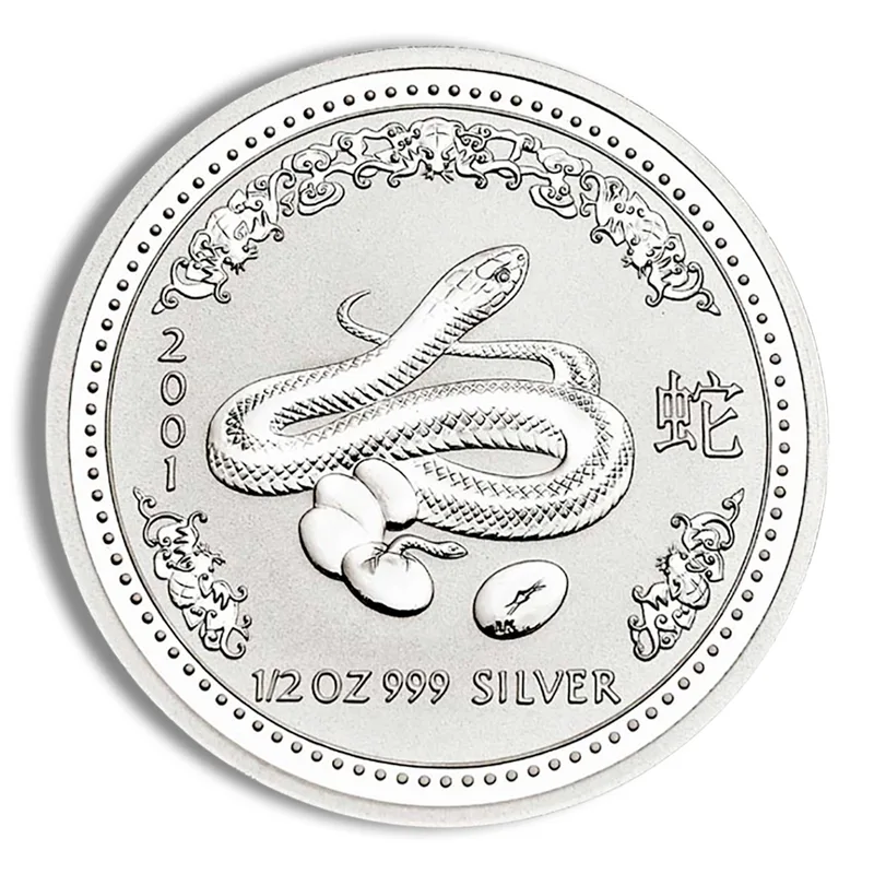 2001 1/2 oz Australia Silver Lunar Snake BU - Series I — Silver bullion from Standard Bullion