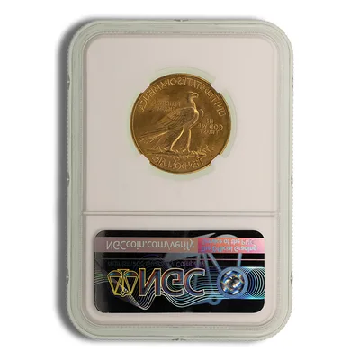 <body>0 Gold Indian Eagle - NGC MS65 — reverse view