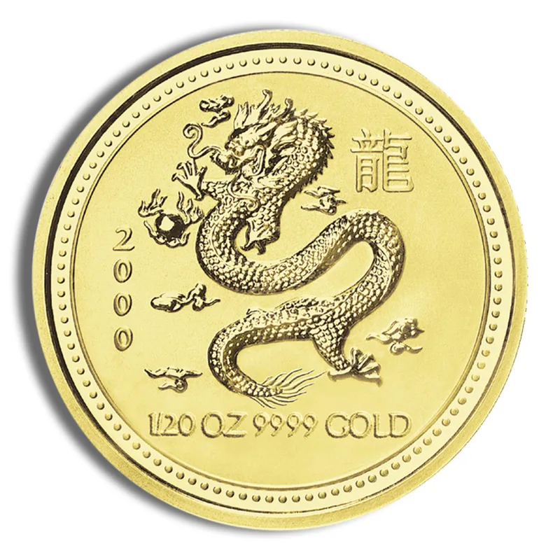 2000 1/20 oz Australia Gold Lunar Dragon BU - Series I — Gold bullion from Standard Bullion