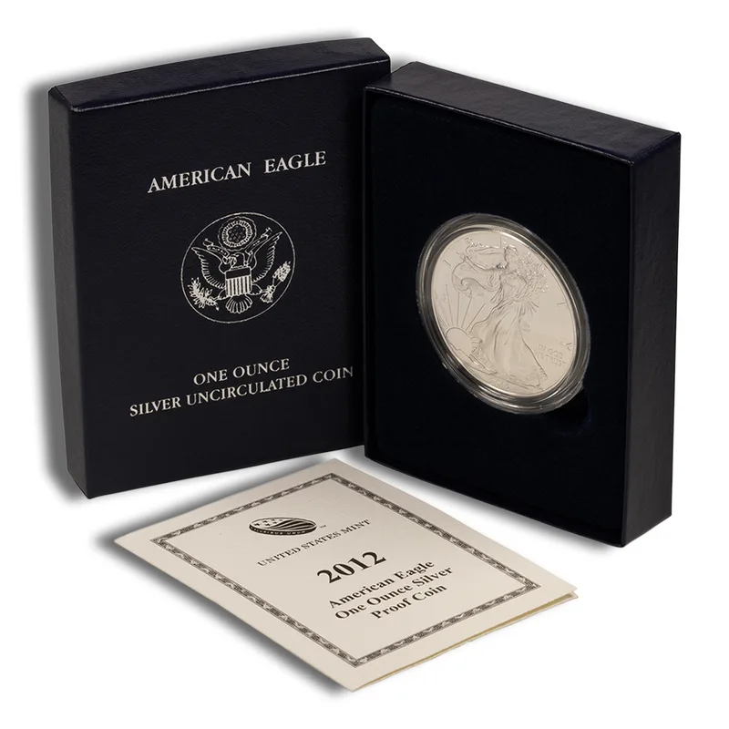 2012-W Burnished Silver Eagle with Box & COA — Silver bullion from Standard Bullion