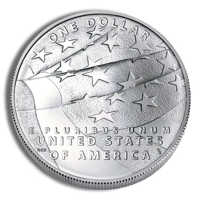2012-P <body> Star-Spangled Banner Silver Commem - BU — reverse view