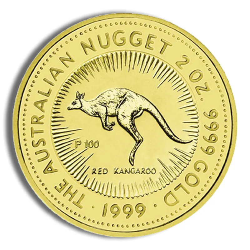 1999 2 oz Australia Gold Nugget - BU — Gold bullion from Standard Bullion