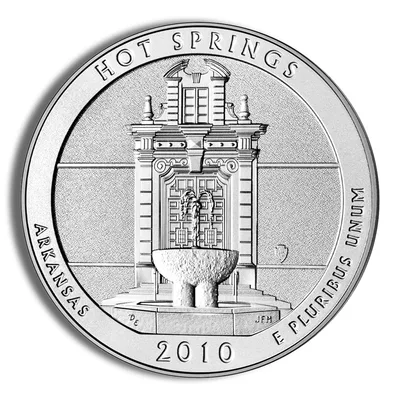 2010 5 oz ATB Hot Springs Silver Coin PCGS MS69PL — packaging view