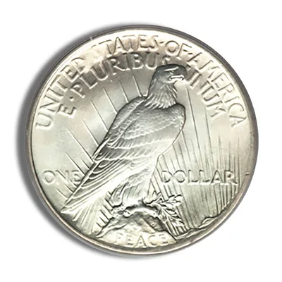 Peace Silver Dollar - Slider — reverse view
