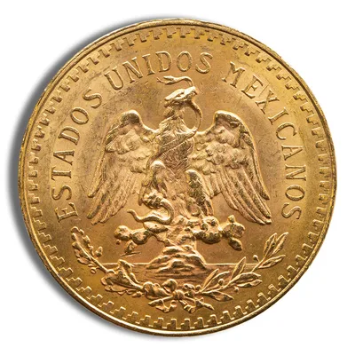 1930 Mexico Gold 50 Peso BU — reverse view