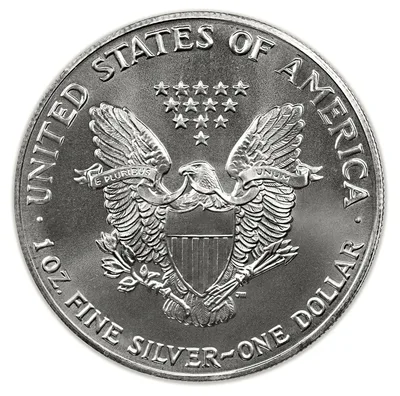 1987 Silver American Eagle - BU - Sealed Box — reverse view