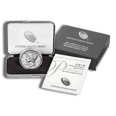 2019-W 1 oz Reverse Proof Palladium Eagle (w/Box & COA) — detail view