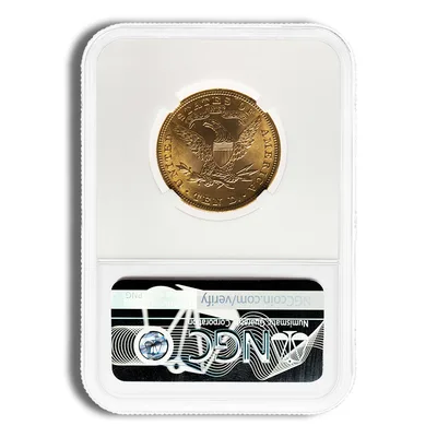 <body>0 Gold Liberty Eagle - NGC MS64 — reverse view