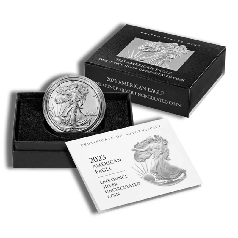 2023-W Burnished Silver Eagle with Box & COA — Silver bullion from Standard Bullion
