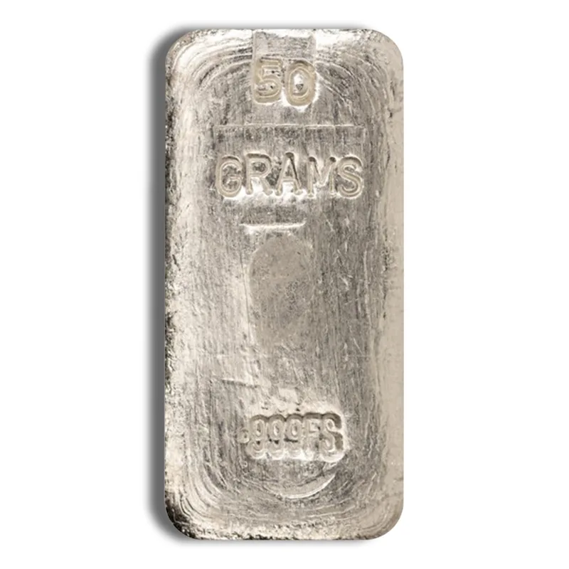 50 gram Silver Bar - Brand Varies — Silver bullion from Standard Bullion