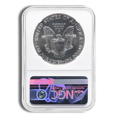 1988 Silver Eagle NGC MS70 — reverse view