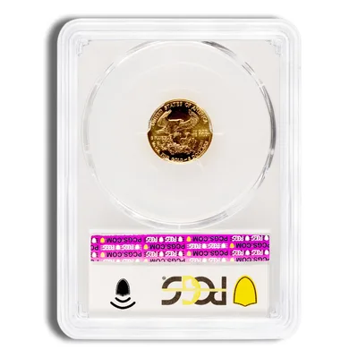 1986 1/10 oz Gold Eagle $5 PCGS MS69 — reverse view