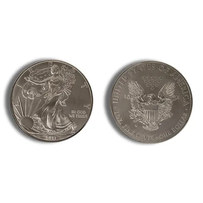 2011 American Silver Eagle 5 Coin Anniversary Set w/ Box & COA — reverse view