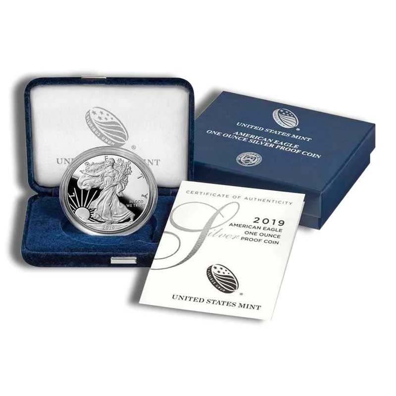 2019-S Proof Silver Eagle with Box & COA — Silver bullion from Standard Bullion