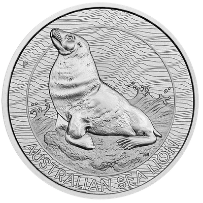 2023 1/3 oz Australian Sea Lion Platinum Coin — reverse view