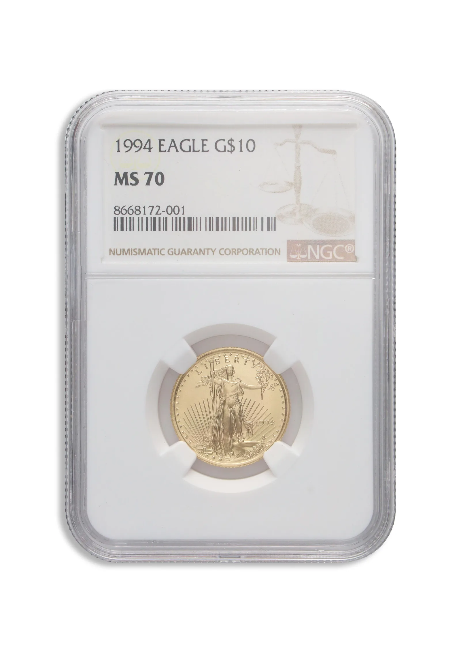 1994 1/4 oz Gold Eagle <body>0 NGC MS70 — Gold bullion from Standard Bullion