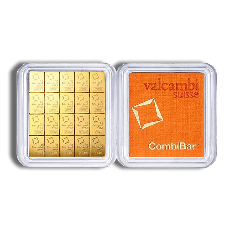 20 x 1 gram .9999 Valcambi CombiBar™ Gold (In Assay) — Gold bullion from Standard Bullion