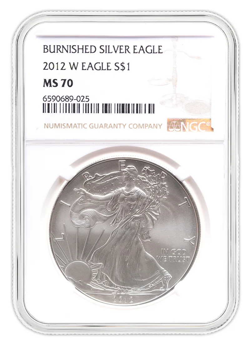 2012-W Burnished Silver Eagle NGC MS70 — Silver bullion from Standard Bullion