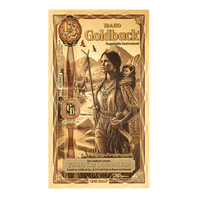 Idaho 1/2 Goldback — Gold bullion from Standard Bullion
