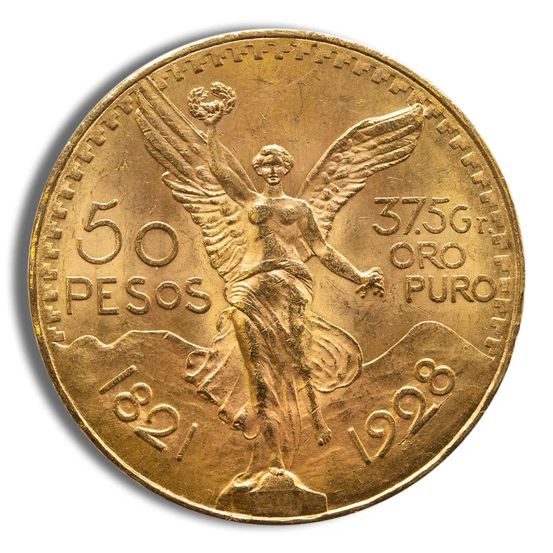 1922 Mexico Gold 50 Peso - AU — Gold bullion from Standard Bullion