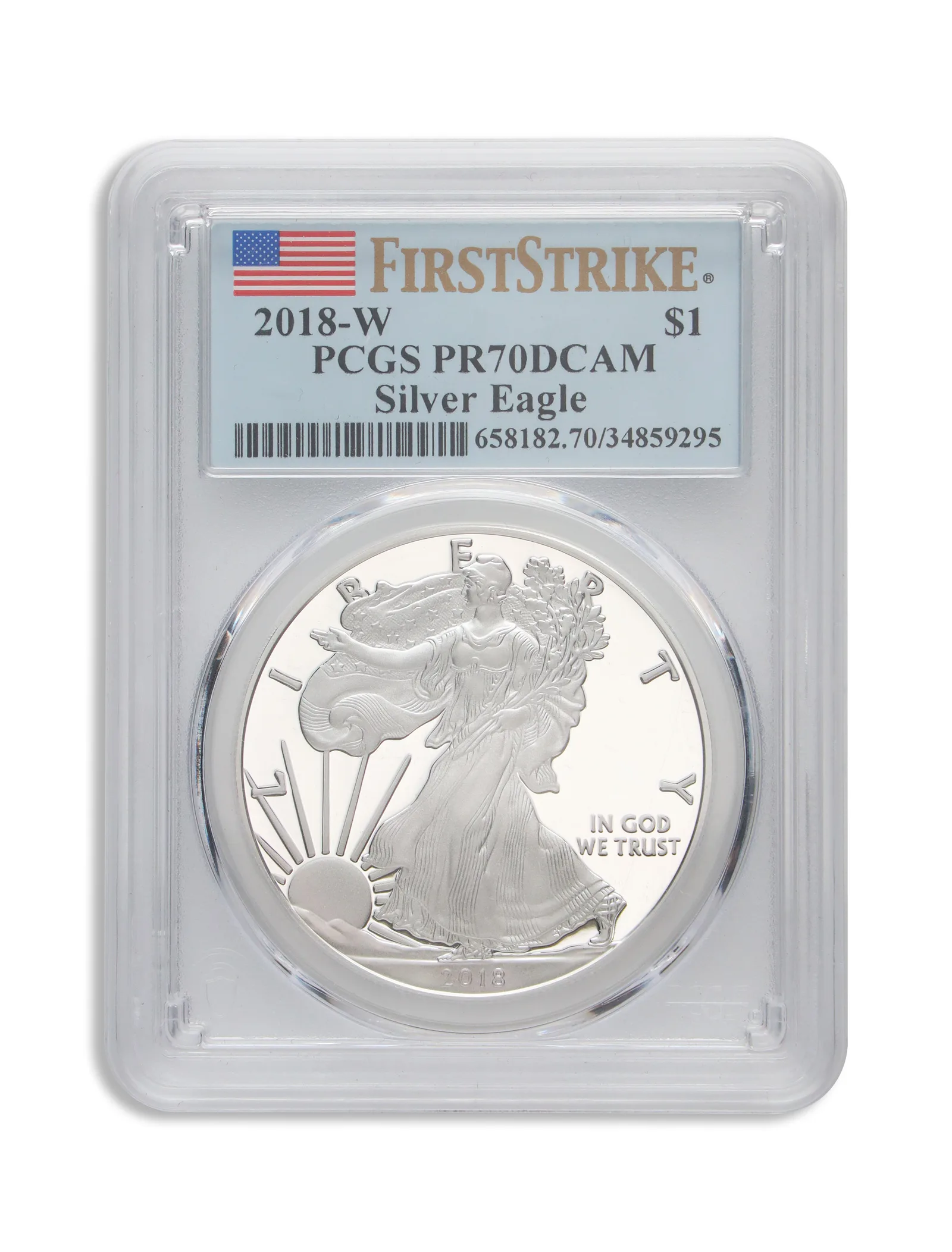 2018-W Proof Silver Eagle PCGS PR70 First Strike — Silver bullion from Standard Bullion