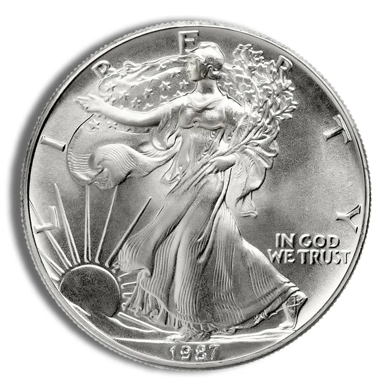 1987 Silver American Eagle - BU — Silver bullion from Standard Bullion