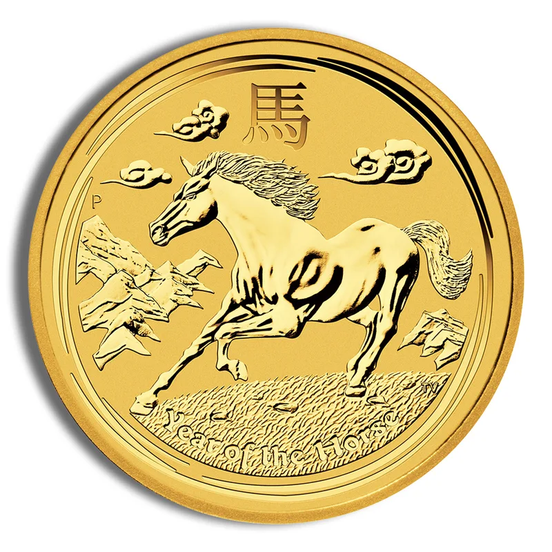 2014 1/20 oz Australia Gold Lunar Horse BU - Series II — Gold bullion from Standard Bullion