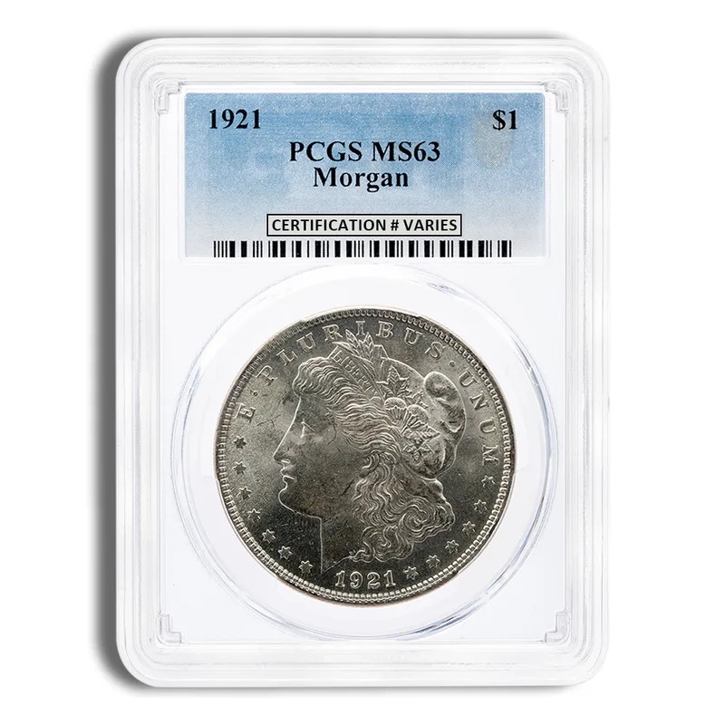 1921 Morgan Dollar - PCGS MS63 — Silver bullion from Standard Bullion