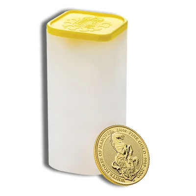 2020 1/4 oz Great Britain Queen's Beast Gold Coin - White Horse — packaging view