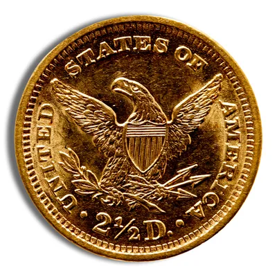 $2.5 Gold Liberty Quarter Eagle - BU — reverse view