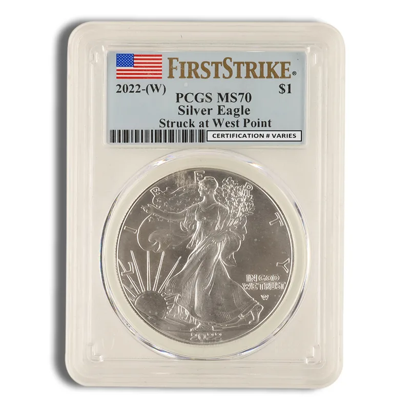 2022 Silver Eagle PCGS MS70 - West Point — Silver bullion from Standard Bullion
