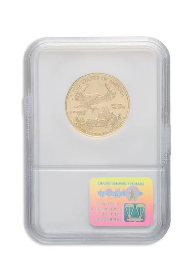 2001 1/2 oz Gold Eagle $25 NGC MS70 — reverse view