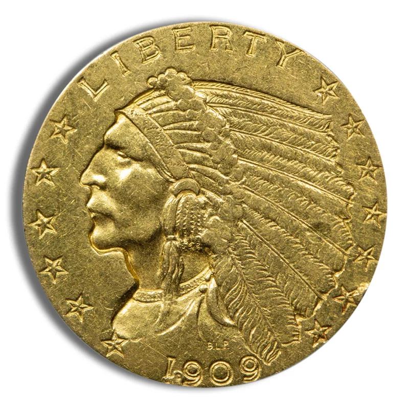 $2.5 Gold Indian Quarter Eagle - Cleaned/Low Grade — Gold bullion from Standard Bullion