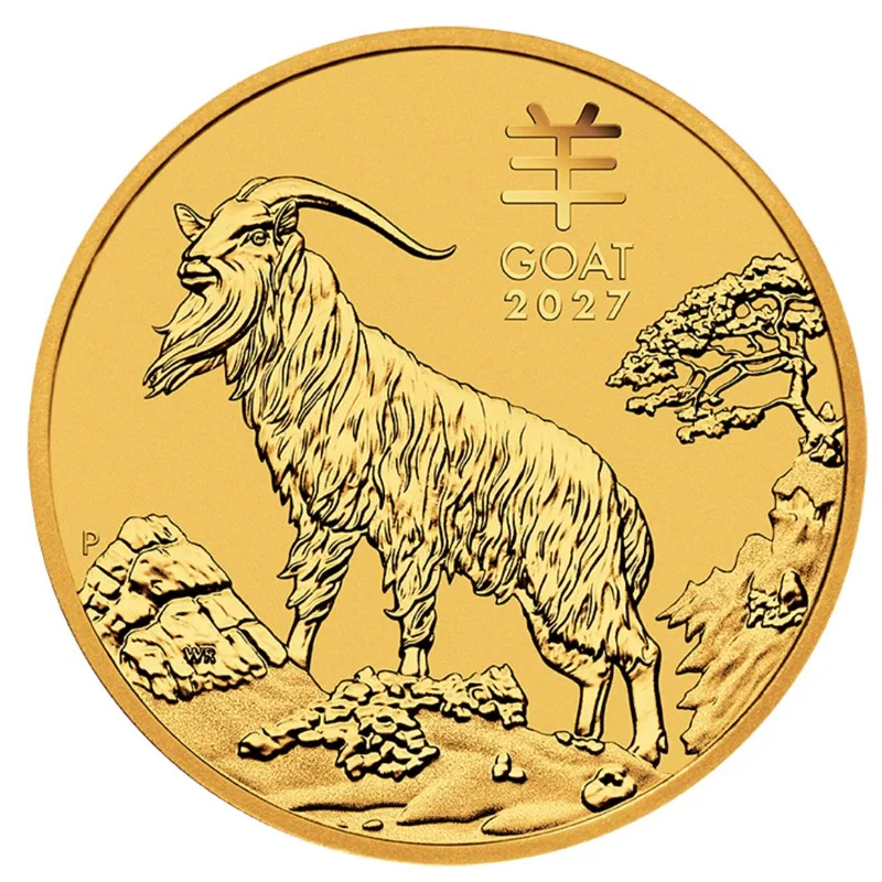 2027 1/10 oz Australia Gold Lunar Goat BU - Series III — Gold bullion from Standard Bullion