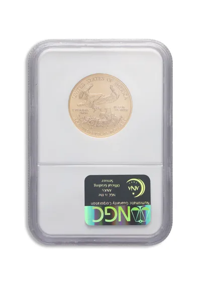 2004 1/2 oz Gold Eagle $25 NGC MS70 — reverse view