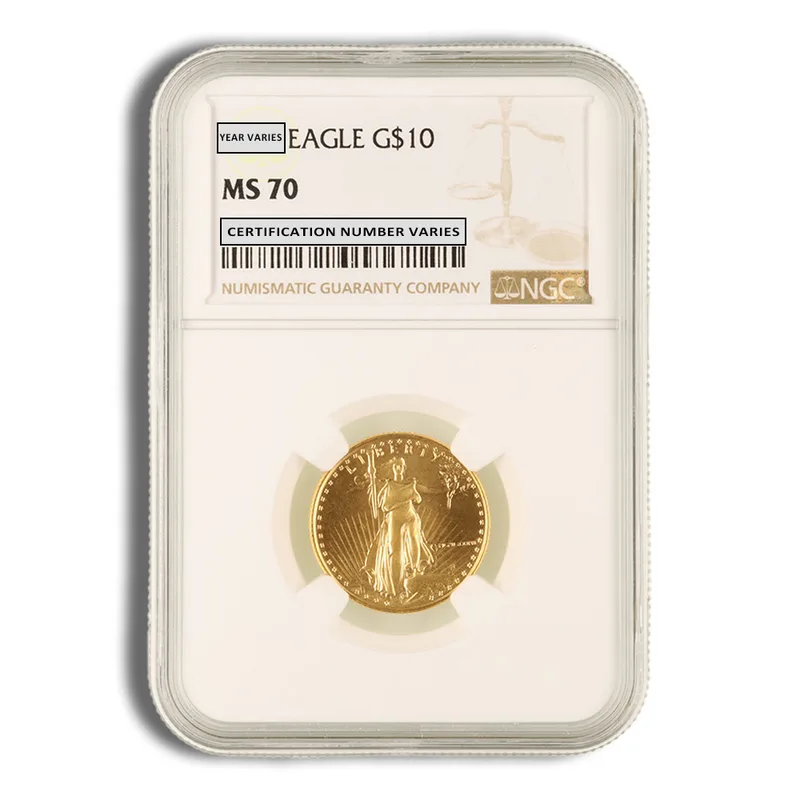 1986 1/4 oz Gold Eagle <body>0 NGC MS70 — Gold bullion from Standard Bullion