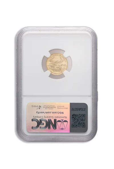 1986 1/10 oz Gold Eagle $5 NGC MS70 — reverse view