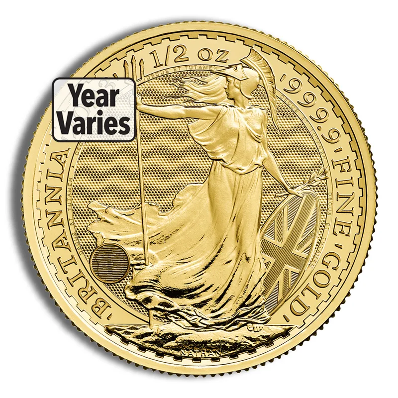1/2 oz Gold Britannia (Year Varies) — Gold bullion from Standard Bullion