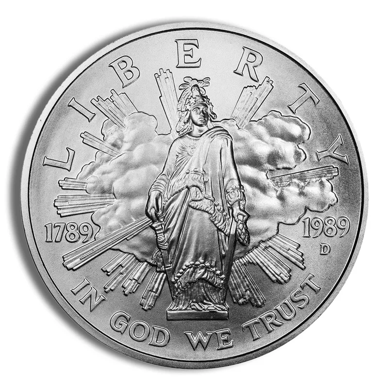 1989-D <body> Congressional Silver Commem - BU — Silver bullion from Standard Bullion