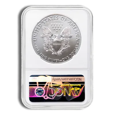 2021 Silver Eagle NGC MS69 (Type 1) — reverse view