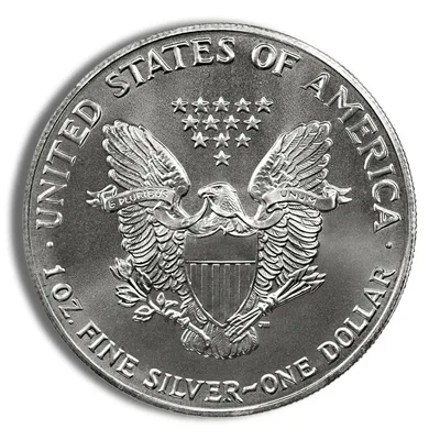 1999 Silver American Eagle - BU — reverse view