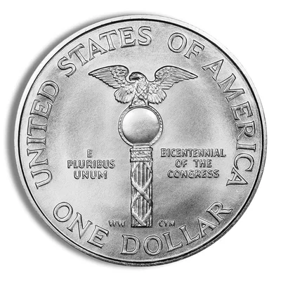 1989-D <body> Congressional Silver Commem - BU — reverse view