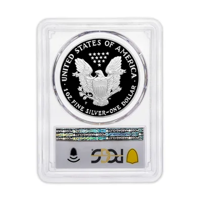 1998-P Proof Silver Eagle PCGS PR70 — reverse view