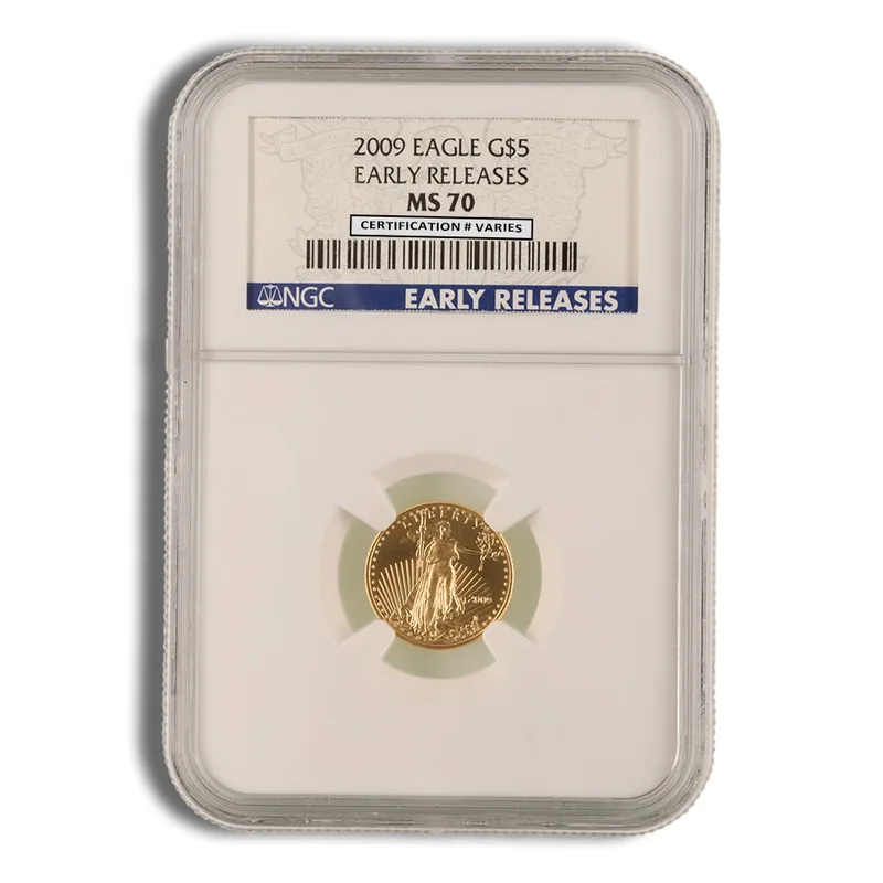 2009 1/10 oz Gold Eagle $5 NGC MS70 ER — Gold bullion from Standard Bullion