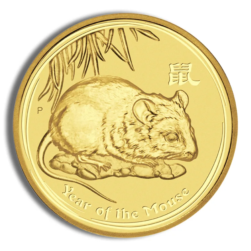 2008 1 oz Australia Gold Lunar Mouse BU - Series II — Gold bullion from Standard Bullion
