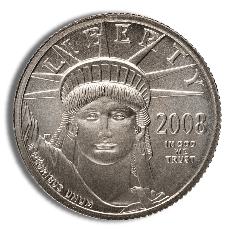 2008-W 1/4 oz Burnished Platinum Eagle $25 (Cap Only) — Platinum bullion from Standard Bullion